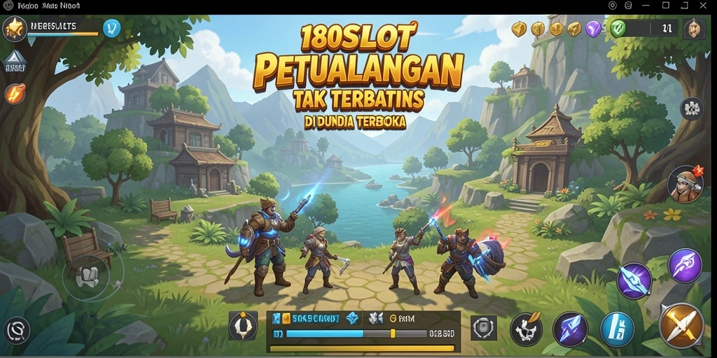 Tampilan gameplay menarik dari dunia terbuka 180SLOT.
