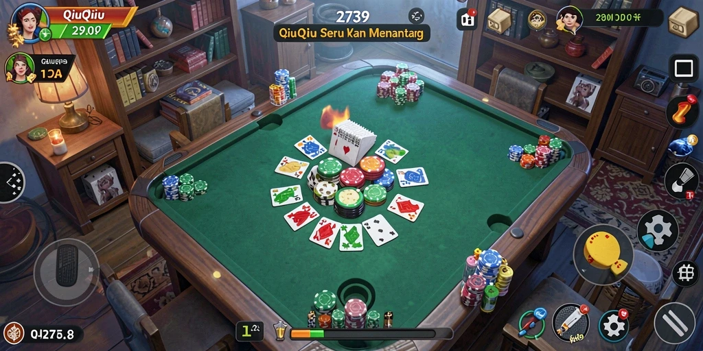Tampilan menarik dari gameplay QiuQiu di 2739.