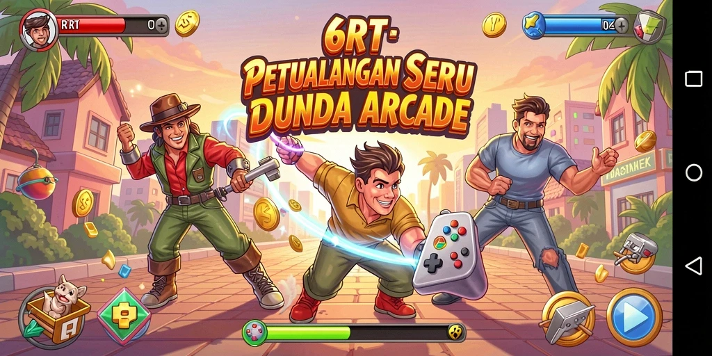 Tampilan gameplay seru di 6RT dengan grafis yang mengesankan.