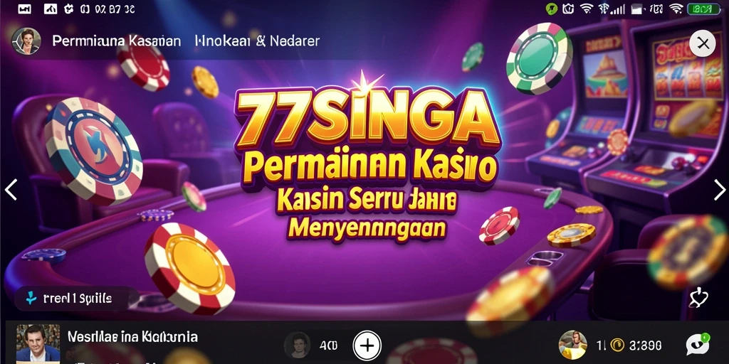 Screenshot utama 77SINGA menampilkan gameplay Kasino yang menarik.