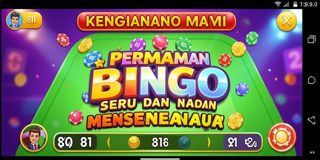 Tampilan seru dalam permainan Bingo di 8II