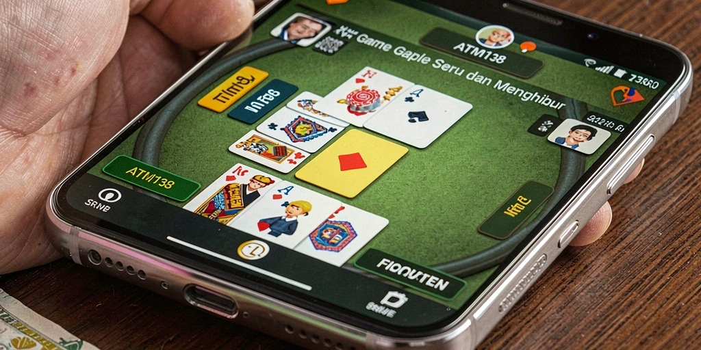 Screenshot gameplay seru dari ATM138 dengan desain gaple yang menarik.