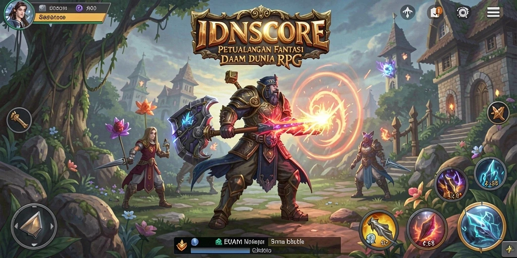 Tampilan gameplay RPG yang mendebarkan di IDNSCORE.