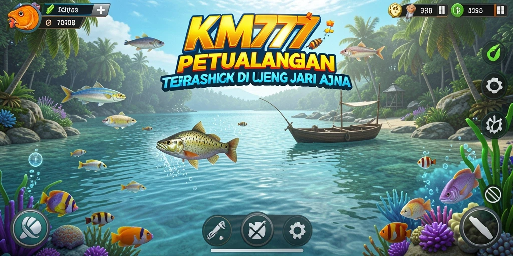Gameplay Fishing yang menarik di KM777 dengan ikan beragam.