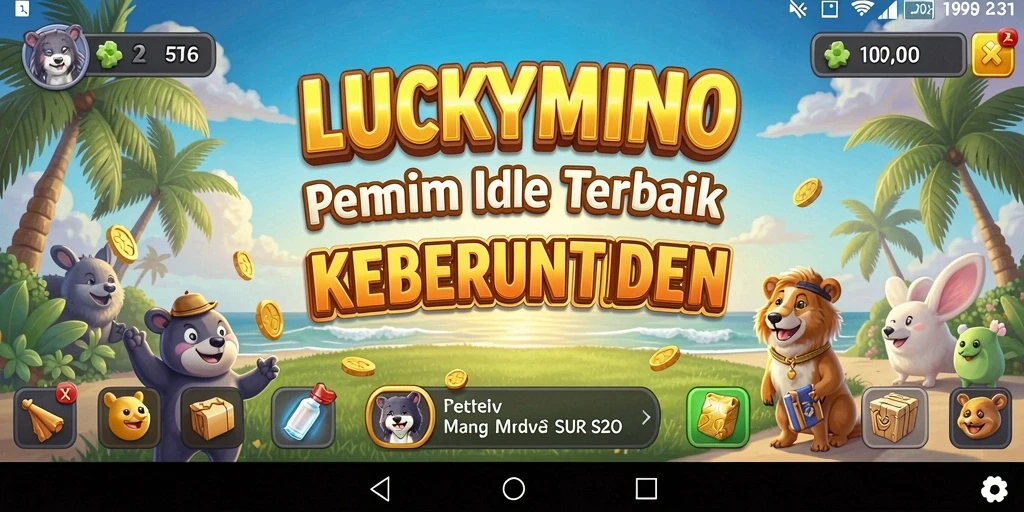 Tampilan gameplay LUCKYMINO yang menarik dan penuh warna.