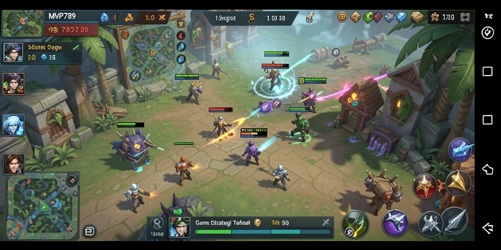 Screenshot utama MVP789 menampilkan pertempuran epik dalam game SLG.