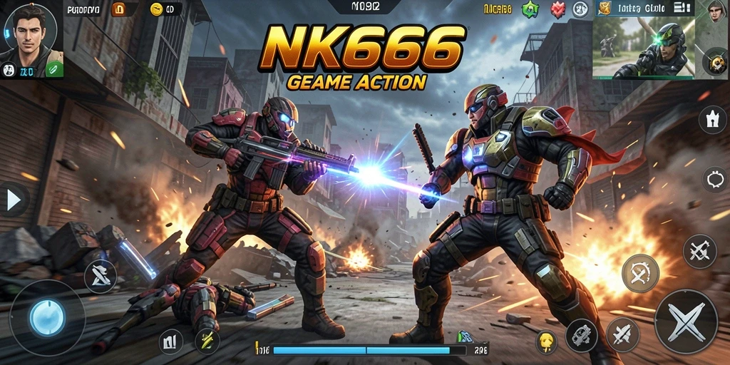 Tangkapan layar gameplay NK666 yang penuh aksi dan seru.