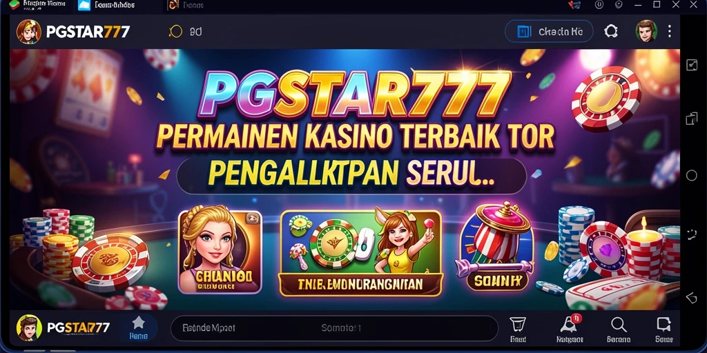 Tampilan menang di PGSTAR777 dengan gameplay kasino yang seru.