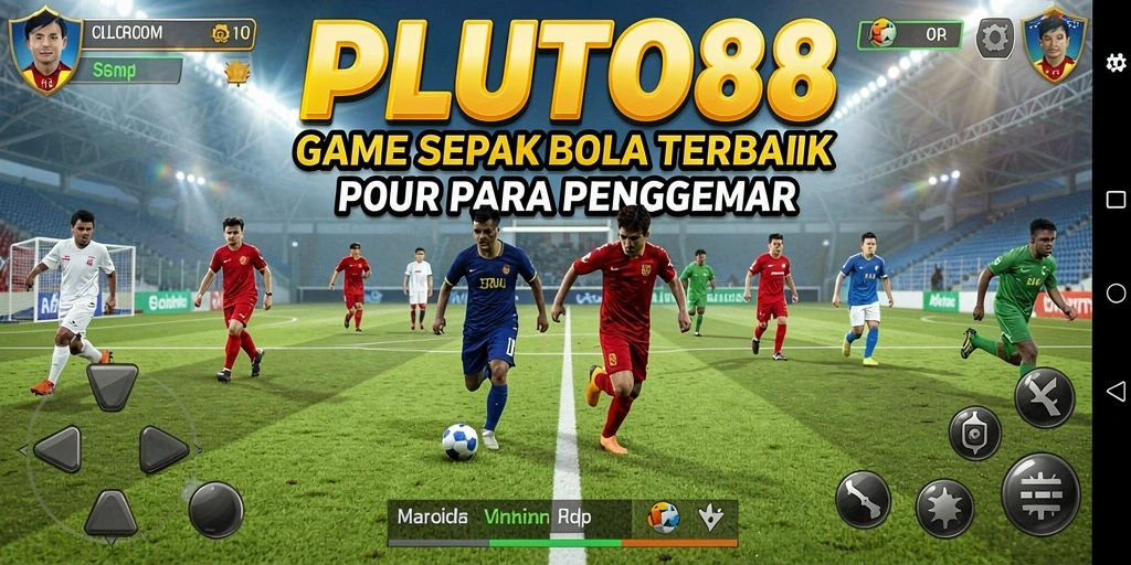 Screenshot gameplay PLUTO88 yang mendebarkan saat tim mencetak gol.